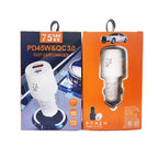 TE-P63 PD45W USB-C+USB 3.0 Multi Compatibility Protocol Car Charger, TE-P63