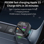K35 USB Ports Car 3.1A QC3.0 Fast Charging Adapter Cigarette Lighter Charger, K35