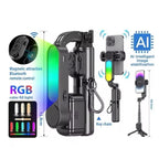 Q33 Remote Control Photography Mini Tripod Selfie Stick Stabilizer Anti-Shake with Fill Light, Q33