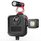 Aluminum Alloy Camera Cage Protection Frame with Dual Cold Shoes, For GoPro MAX2 Aluminum Alloy Cage