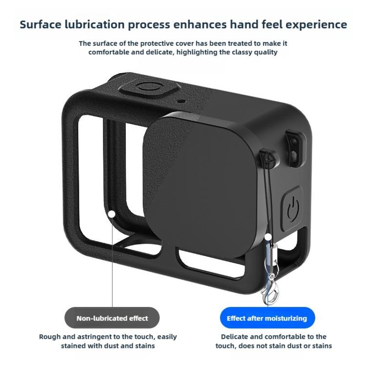 Silicone Protective Cover with Wrist Strap & Lens Cover & Side Interface Cover, For GoPro HERO13 Black