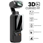 Easy Install HD AR Hardness Tempered Glass Lens Film Screen Protector, For DJI Pocket 3 Lens Film Screen Protector