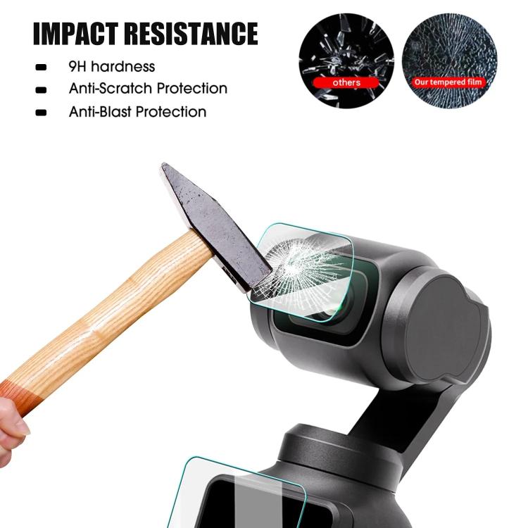 Easy Install HD AR Hardness Tempered Glass Lens Film Screen Protector, For DJI Pocket 3 Lens Film Screen Protector