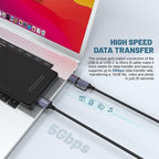 ENKAY 2 in 1 USB 3.0 / Type-C to USB 3.0 Micro-B 5Gbps Data Camera Hard Drive Cable, 0.5m, 1m, 1.5m, 0.25m