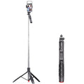L15TT Stainless Steel Pole Extendable Selfie Stick Auto Pop Up Tripod Anti Shake Floor Stand, L15TT