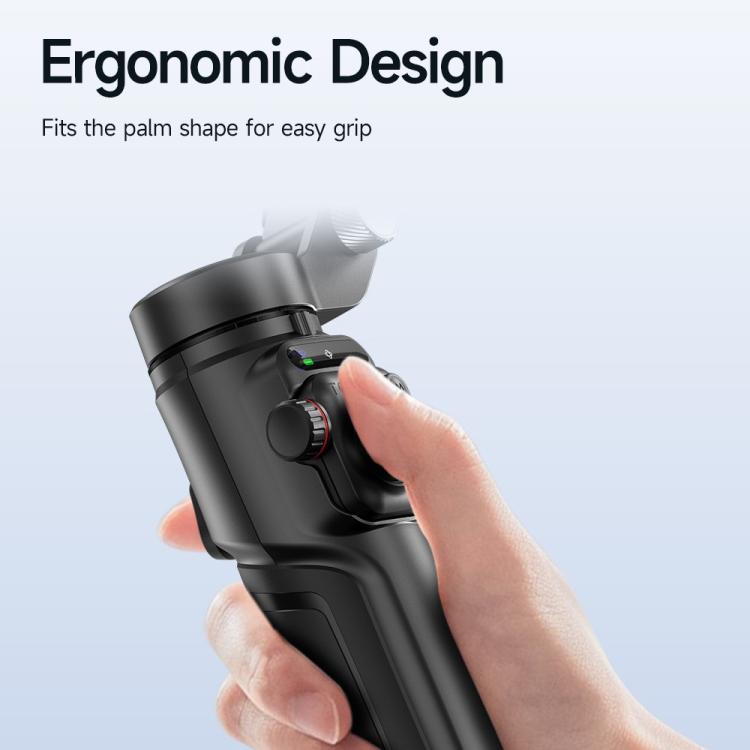 M06 Portable Folding Handheld Gimbal Stabilizer AI Face Tracking Selfie Stick with Magnetic Fill Light, M06
