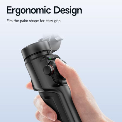 M06 Portable Folding Handheld Gimbal Stabilizer AI Face Tracking Selfie Stick with Magnetic Fill Light, M06