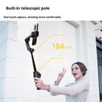 M06 Portable Folding Handheld Gimbal Stabilizer AI Face Tracking Selfie Stick with Magnetic Fill Light, M06