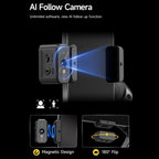 M06 Portable Folding Handheld Gimbal Stabilizer AI Face Tracking Selfie Stick with Magnetic Fill Light, M06