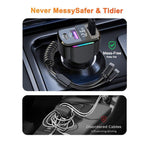 K56 Car PD30W Fast Charger Cigarette Lighter Adapter with Type-C Spring Cable, K56