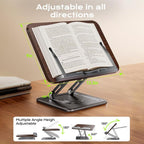 RS-01 Wooden Panel Laptop Support Desktop Book Holder Multifunctional Rotating Reading Stand, RS-01
