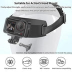 For DJI Action 5 Pro / 4 / 3 Hands-Free Driving Recorder & Sports Camera Mount Head Strap, Headband Mount, Headband Extended Mount