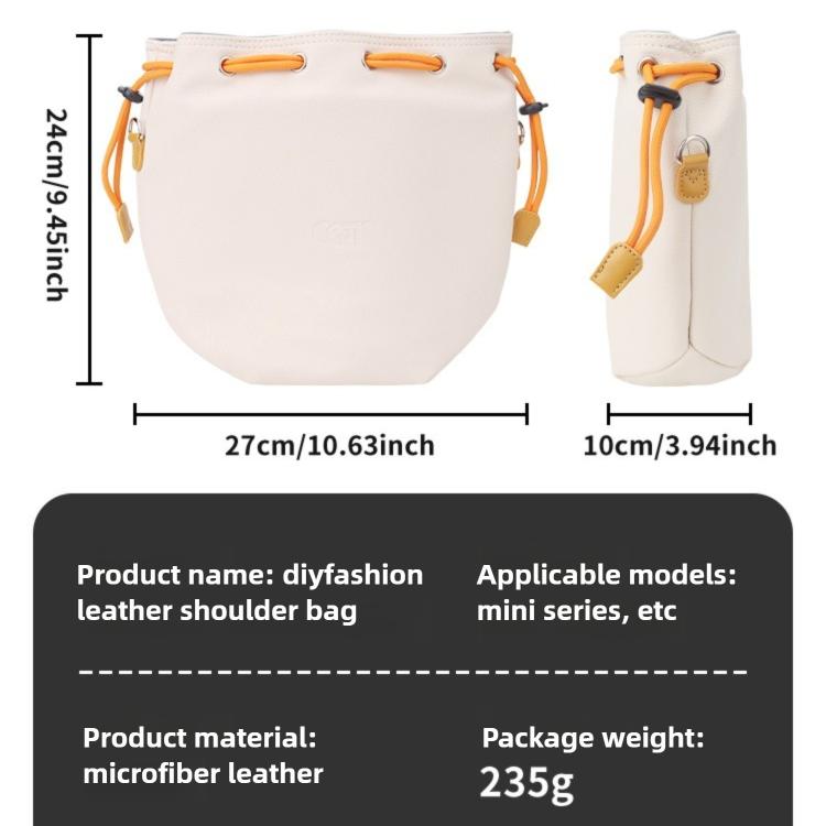 DJ-65 Large-capacity Waterproof Leather Crossbody Drawstring Storage Bag, For DJI Neo 2 / Neo