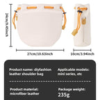DJ-65 Large-capacity Waterproof Leather Crossbody Drawstring Storage Bag, For DJI Neo 2 / Neo