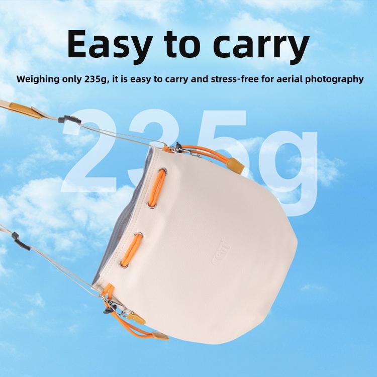 DJ-65 Large-capacity Waterproof Leather Crossbody Drawstring Storage Bag, For DJI Neo 2 / Neo