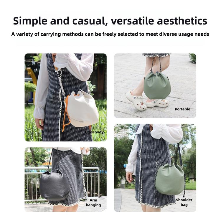 DJ-65 Large-capacity Waterproof Leather Crossbody Drawstring Storage Bag, For DJI Neo 2 / Neo