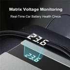 GE06 PD 65W Fast Charging Retractable Cable Voltage Display 120W Car Cigarette Lighter Splitter Adapter, GE06