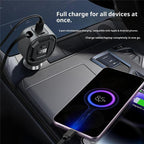 GE10 PD 65W Fast Charging Adapter Voltage Display Car Charger with Retractable Cable, GE10