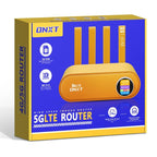 WR860-E With SIM Card Slot Wireless Repeater 4 Antennas 4 Ethernet Ports 4G LTE WiFi 6 Router, White, Orange