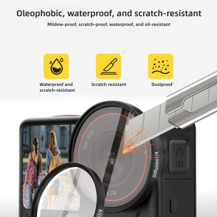 For DJI Osmo Action 6 Lens Protector, UV Filter, CPL Filter, Diffusion 1/4 Filter, ND8 Filter, ND16 Filter, ND32 Filter, ND64 Filter
