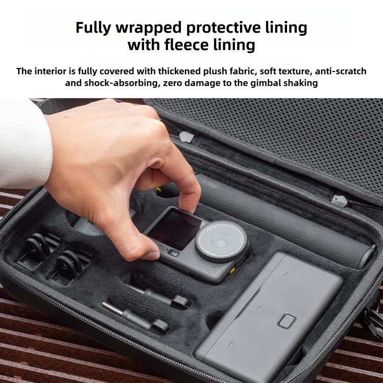 Multifunctional Action Camera Portable Storage Bag, For DJI Osmo Action 6  Black