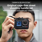 Street Photography Handle Metal Cage Shutter Button, For DJI Action 5 Pro / 4 / 3