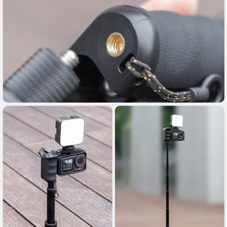 Street Photography Handle Metal Cage Shutter Button, For DJI Action 5 Pro / 4 / 3