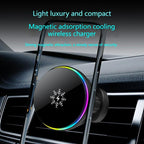 S32 Fast Charging Car Phone Holder 15W Semiconductor Cooling Magnetic Car Wireless Charger, S32