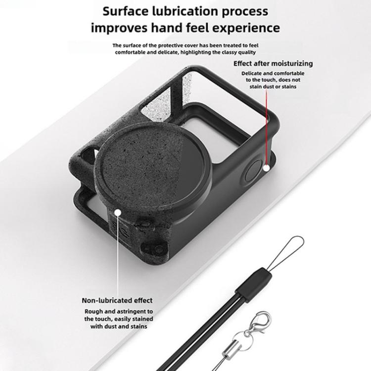 Action Cameras Body Lens Cap Silicone Protective Cover, For DJI Osmo Action 6