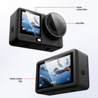 Positioning Curved Tempered Glass Screen Protective Film with Lens Film, For DJI Osmo Action 6
