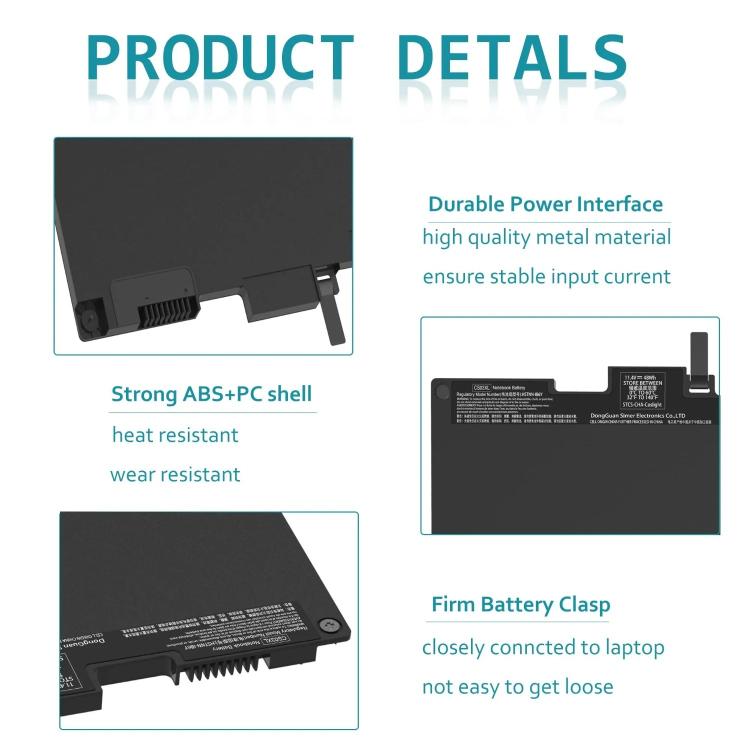 Laptop Batteries For HP EliteBook 840G3 848G3 840G4 850G3 848G4 850G4, CS03XL 11.4V 46.5Wh