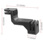 Horizontal-to-Vertical Camera Mounting Adapter with Long Screws, For GoPro HERO12 Black /11 Black /10 Black /9 Black