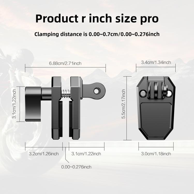 Aluminium Alloy Windscreen Clamp Adapter Mount Bracket with T-Screw