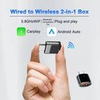 M29 Plug and Play Android Auto Wired to Wireless Car Adapter 2 in 1 Wireless CarPlay AI Box, M29
