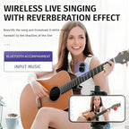 4-in-1 Wireless Lavalier Microphone System with Noise Reduction, UHF Transmission for iPhone / Android