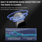 4-in-1 Wireless Lavalier Microphone System with Noise Reduction, UHF Transmission for iPhone / Android