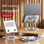 0032 For Laptop / Tablet Rotating Stand Adjustable Height Angle Metal Desk Cooling Rack, Rotating Edition