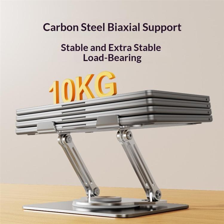 0032 For Laptop / Tablet Rotating Stand Adjustable Height Angle Metal Desk Cooling Rack, Rotating Edition