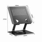 0032 For Laptop / Tablet Rotating Stand Adjustable Height Angle Metal Desk Cooling Rack, Rotating Edition