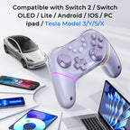 Dual Hall Effect Joystick Game Controllers, For Switch 2 / PC / ipad / Tesla Model 3/Y/S/X