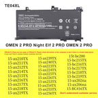 4112mAh Laptop Batteries For HP OMEN 15-AX200 15- AX218TX 15-AX210TX 15-AX235NF 15-AX202N, TE04XL