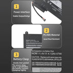 4120mAh Laptop Battery For Lenovo ThinkPad E450 E450C E455 E460, 45N1754-E450