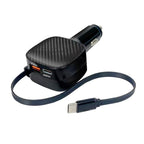 F02 70cm Type-C Cable + PD3.0 + USB 3 in 1 Car Charger, F02