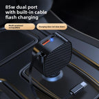 F02 70cm Type-C Cable + PD3.0 + USB 3 in 1 Car Charger, F02