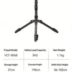 YUNTENG VCT-8068 For Live Streaming 1.98m Adjustable Phone Holder Camera Tripod Stand, VCT-8068