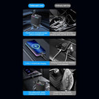 C88 With Dual Retractable Cable Bluetooth 5.3 USB Car Charger Cigarette Lighter Adapter, C88