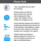 WAVLINK UMD308L Laptops HD / DP / 100W PD Ports Triple 4K Docking Station USB-C Hub Adapter