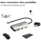 WAVLINK UMD308L Laptops HD / DP / 100W PD Ports Triple 4K Docking Station USB-C Hub Adapter