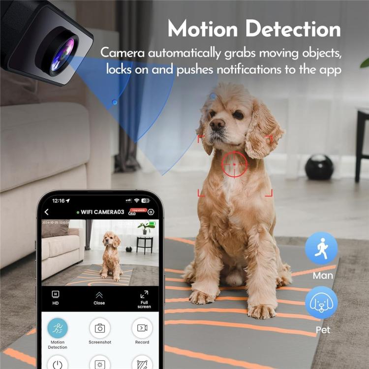 L28 Support Wide Angle HD Night Vision WiFi Mini Camera Intelligent Motion Detection Remote Recorder, L28