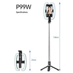 P99W For Live Streaming Selfie Stick Ring Light Phone Tripod Stand Remote Control Beauty Fill Light, P99W